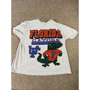 Vtg 1980s NCAA Tee Jays Mens Florida Gators University Mascot Logo Shirt Gray XL
